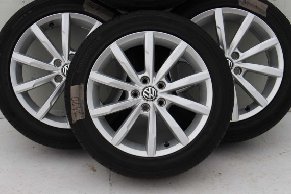 VW POLO FELGI 16 6C0601025A OPONY LATO KOŁA 6C FELGA OPONA 6C0601025H 7J*16H2 ET46 Dunlop SP Sport Maxx 215/45/16 86H 6C0601025A