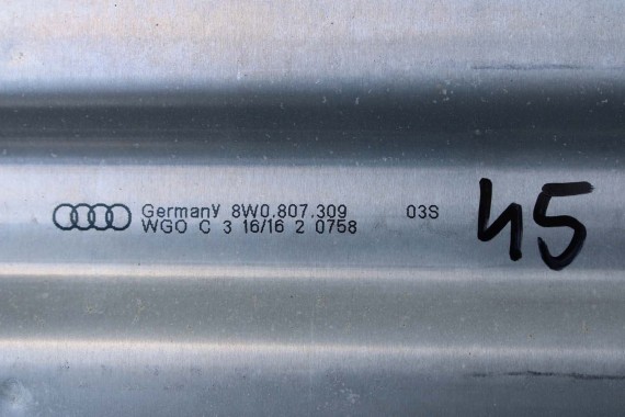 AUDI A4 A5 BELKA ZDERZAKA TYŁ 8W0807309 8W0807309A 8W0 807 309 8W B9 F5 wzmocnienie 8W0807309F 8W0807309G 8W0807309 8W0807309A