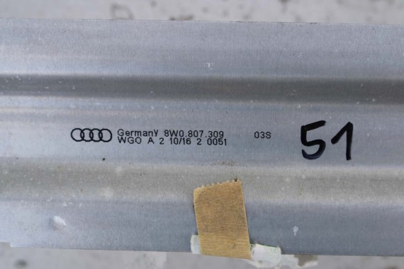 AUDI A4 A5 BELKA ZDERZAKA TYŁ 8W0807309 8W0807309A 8W0 807 309 8W B9 F5 wzmocnienie 8W0807309F 8W0807309G 8W0807309 8W0807309A