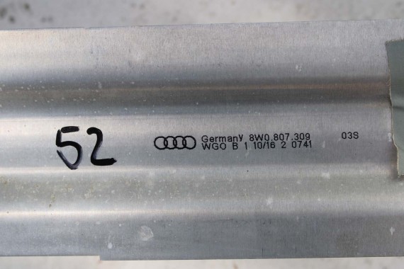 AUDI A4 A5 BELKA ZDERZAKA TYŁ 8W0807309 8W0807309A 8W0 807 309 8W B9 F5 wzmocnienie 8W0807309F 8W0807309G 8W0807309 8W0807309A