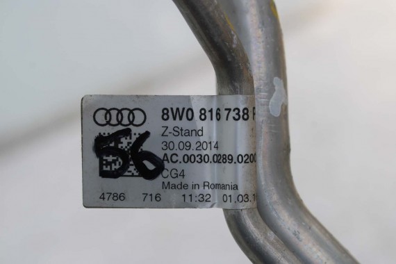 AUDI A4 RURKI KLIMATYZACJI KLIMY 8W 8W0816743A 8W0816738P 8W1820720F 8W1820740F 8W0816721A 8W0816741AJ 8W0816743BP 8W0816738Q b9