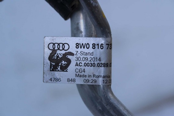 AUDI A4 RURKI KLIMATYZACJI KLIMY 8W 8W0816743A 8W0816738P 8W1820720F 8W1820740F 8W0816721A 8W0816741AJ 8W0816743BP 8W0816738Q b9