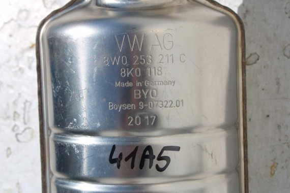 AUDI S4 S5 WYDECH TŁUMIK ŚRODKOWY 8W0253211C 3.0 TFSi benzyna 8W F5 b9 środkowy 8W0253211 8W0253211C 8W0253211C A5 8W0253300S