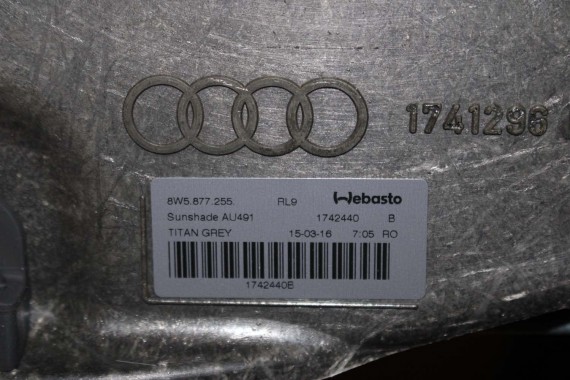 AUDI A4 SEDAN SZYBERDACH 8W5877041A 8W5 877 041 A 8W B9 8W5877041 8W5877071 3G5877795 8W5877049 8W5877049A 8W5877049B 8W5877255