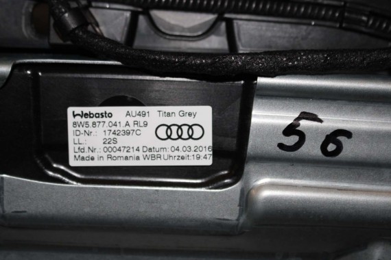 AUDI A4 SEDAN SZYBERDACH 8W5877041A 8W5 877 041 A 8W B9 8W5877041 8W5877071 3G5877795 8W5877049 8W5877049A 8W5877049B 8W5877255