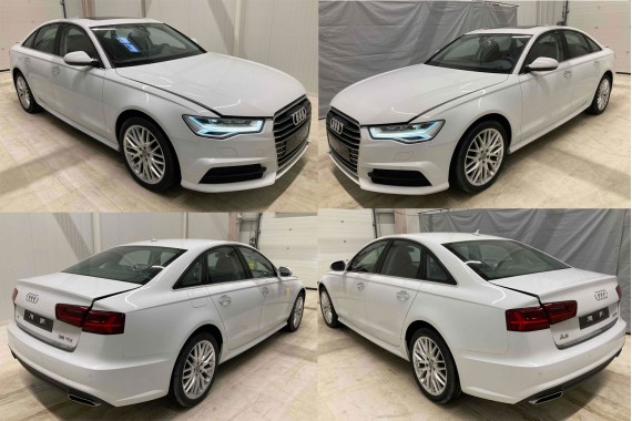 AUDI A6 4G LIFT PRZÓD maska błotniki zderzak pas przedni wzmocnienie FL 2015- 2Y LS9R Biały 4G0823029 4G0821101 4G0821102 2Y2Y