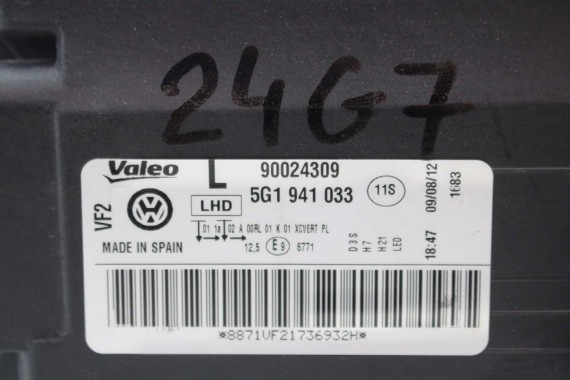 VW GOLF 7 VII LAMPA PRZEDNIA PRZÓD LAMPY 5G 5G1941033 5G1941034 4G0907697G 8K0941597B 3D0941329A 5G1941039 5G1941040 5G1941033