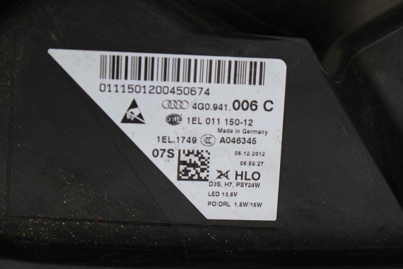 AUDI A6 4G C7 LAMPY PRZÓD przednia LAMPA Xenon LED 4G0941005C 4G0941006C przednie 4G0941043 4G0941044 4G0941005C 4G0941006C