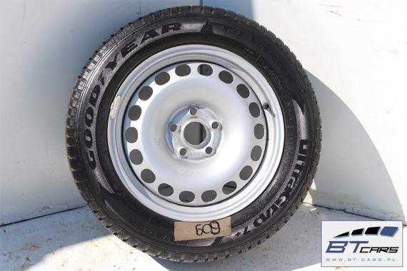 VW SHARAN TIGUAN Q3 FELGI STALOWE 16 KOŁA OPONY ZIMA felga 5N0601027B 6,5J*16H2 ET33 opona GOODYEAR ULTRAGr/p 7 205/60/16 96H