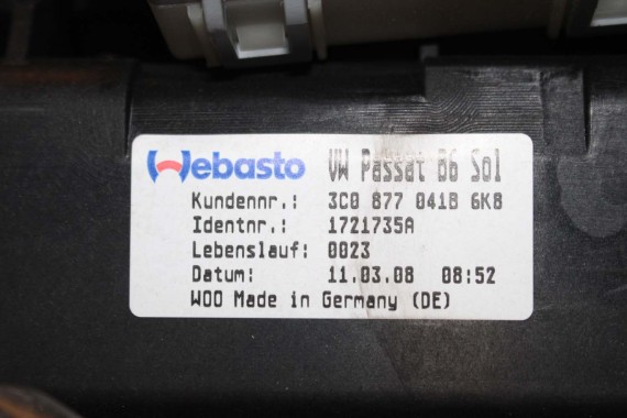 VW PASSAT B6 B7 SZYBERDACH 3C0877041B 3C0877041 3C0877071 3C0877071A 3C0877071B 3C0877255 3C0877651 3C0877049A 3C0877049B solar