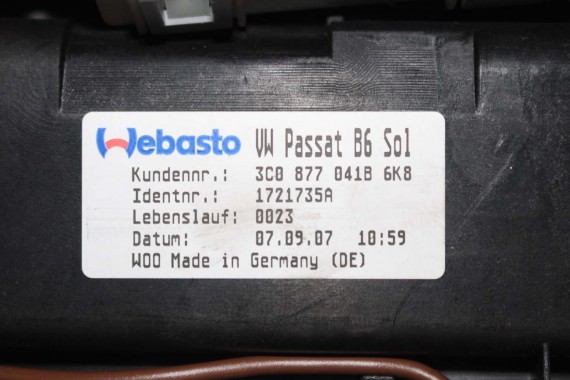 VW PASSAT B6 B7 SZYBERDACH 3C0877041B 3C0877041 3C0877071 3C0877071A 3C0877071B 3C0877255 3C0877651 3C0877049A 3C0877049B solar