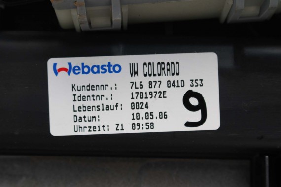 VW TOUAREG SZYBERDACH DACH SZYBER 7L6877041 7L6877055 7L 7L6877049 7L6877049 8D0959591C 7L6959591 7L6877041H 7L6877041 7L6877041