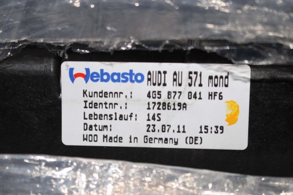 AUDI A6 SEDAN DACH SZYBERDACH 4G 4G5 4G0 4G8877255A 4G5877049 4G5877041 7P5959591   4G8 877 255 A 4G5 877 041 7P5 959 591 C7