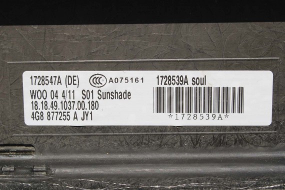 AUDI A7 SZYBERDACH 4G8877041 4G8877255A 4G8877049 7P5959591 4G8 877 255 A 4G8 877 041 7P5959591 4G dach 4G8 4G8877049 4G8877049A