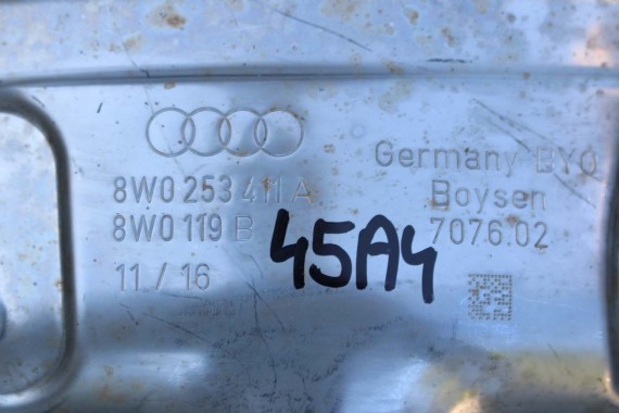 AUDI A4 A5 WYDECH TŁUMIK 8W0253411A 8W5253611 2.0 TFSi benzyna 8W F5 b9 środkowy 8W5253611 8W5253612 8W0253411A 8W0253611 QBK