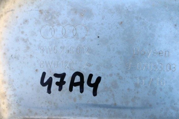 AUDI A4 A5 WYDECH TŁUMIK 8W0253411A 8W5253611 2.0 TFSi benzyna 8W F5 b9 środkowy 8W5253611 8W5253612 8W0253411A 8W0253611 QBK