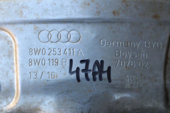 AUDI A4 A5 WYDECH TŁUMIK 8W0253411A 8W5253611 2.0 TFSi benzyna 8W F5 b9 środkowy 8W5253611 8W5253612 8W0253411A 8W0253611 QBK