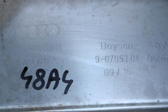 AUDI A4 A5 WYDECH TŁUMIK 8W0253411A 8W5253611 2.0 TFSi benzyna 8W F5 b9 środkowy 8W5253611 8W5253612 8W0253411A 8W0253611 QBK