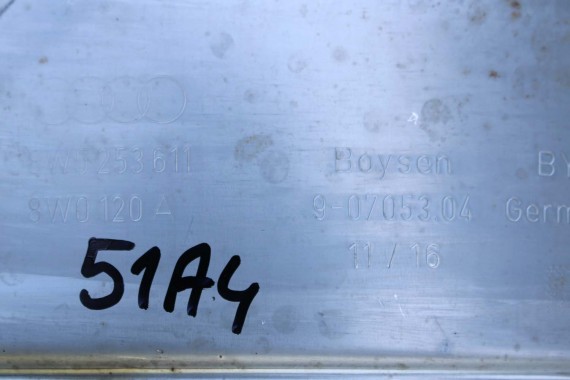 AUDI A4 A5 WYDECH TŁUMIK 8W0253411A 8W5253611 2.0 TFSi benzyna 8W F5 b9 środkowy 8W5253611 8W5253612 8W0253411A 8W0253611 QBK