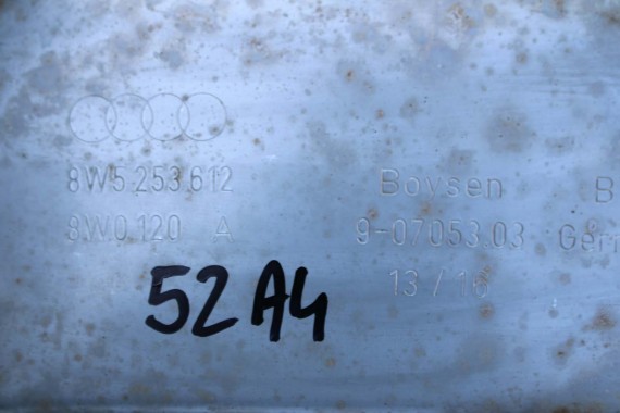 AUDI A4 A5 WYDECH TŁUMIK 8W0253411A 8W5253611 2.0 TFSi benzyna 8W F5 b9 środkowy 8W5253611 8W5253612 8W0253411A 8W0253611 QBK