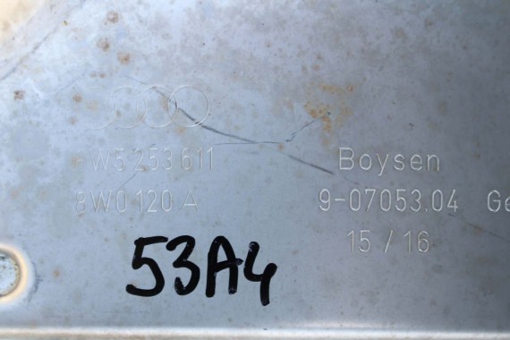 AUDI A4 A5 WYDECH TŁUMIK 8W0253411A 8W5253611 2.0 TFSi benzyna 8W F5 b9 środkowy 8W5253611 8W5253612 8W0253411A 8W0253611 QBK