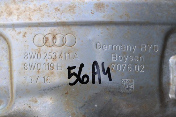 AUDI A4 A5 WYDECH TŁUMIK 8W0253411A 8W5253611 2.0 TFSi benzyna 8W F5 b9 środkowy 8W5253611 8W5253612 8W0253411A 8W0253611 QBK
