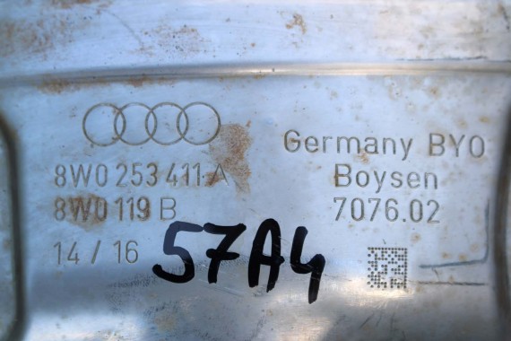 AUDI A4 A5 WYDECH TŁUMIK 8W0253411A 8W5253611 2.0 TFSi benzyna 8W F5 b9 środkowy 8W5253611 8W5253612 8W0253411A 8W0253611 QBK