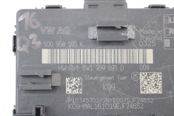 AUDI VW SKODA MODUŁ DRZWI 5Q0959592K 5Q0959592F 5Q0959593K 5Q0959593F 5Q0959595D 5Q0959595K 5Q0959592K 5Q0959592F 5Q0959593K