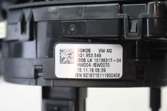 AUDI Q3 MANETKI KIEROWNICY 82A953521BF przełącznik manetka kierownicy 82A 953 521 tempomat 82A953521B + TAŚMA 5Q1953549  AIRBAG