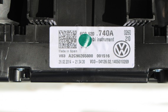 VW POLO ZEGARY LICZNIKI BENZYNA 6C0920740A 6C0 920 740 A ZEGAR LICZNIK BENZYNOWY WYŚWIETLACZ WIELOFUNKCYJNY MEDIUM 6C 6C0920740A