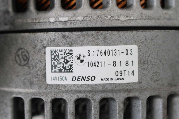 BMW MINI ALTERNATOR 150A 7640131 silnik diesel 14V DENSO F48 F45 F46 MINI F54 F55 F56 F57 F60 12317640131 12317646814 7640131