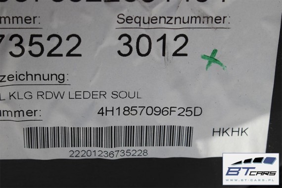 AUDI A8 SCHOWEK KONSOLI PRAWY 4H1857096F 25D czarny 4H1857096B 4H1857096D 4H1857096K 4H1857096F 4H1857096F 4H1857096K 4H1857096D