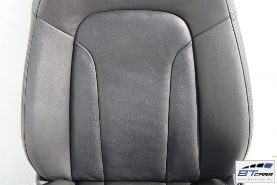 AUDI Q7  FOTELE KOMPLET FOTELI siedzeń siedzenia fotel tapicerka 4L skóra kolor czarny wersja 7-osobowa