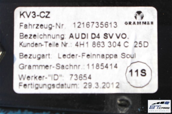 AUDI A8 WYKOŃCZENIE TUNELU ŚRODKOWEGO 4H1863303C 4H1863304C 4H1 863 303 C 4H1863303C 4H 25D czarny 4H1863303F 4H1863304F