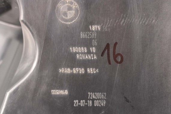 BMW Z4 G29 M40i OBUDOWA FILTRA POWIETRZA 8662589 PRZEPŁYWOMIERZ SILNIKA 3.0 B58_B30C B58B30C silnik benzyna 13718662589 8485041