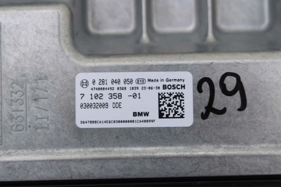 BMW X5 X6 X7 KOMPUTER SILNIKA 7102358 B57D30 3.0d silnik diesel B57D30B 7102358 12147102358 7102358 7102358 12147102358 7102358