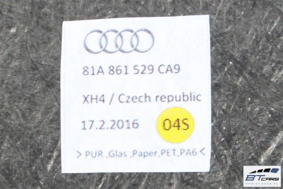 AUDI Q2 DYWAN BAGAŻNIKA WYKŁADZINA CA9 czarny 81A861529 81A861529A 81A 861 529 81A861529 81A861529A 81A861529 81A861529A tył