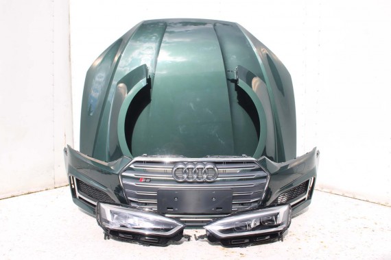 AUDI A5 S5 F5 PRZÓD LX6W maska błotnik pas przedni zderzak lampy 8W Q6Q6 ZIELONY wzmocnienie błotniki 8W6 3.0 TFSi 8W6941035E