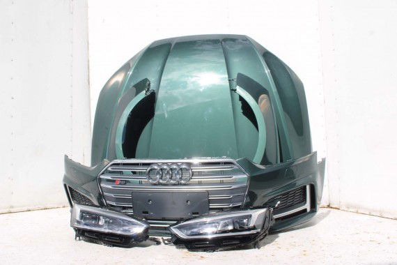 AUDI A5 S5 F5 PRZÓD LX6W maska błotnik pas przedni zderzak lampy 8W Q6Q6 ZIELONY wzmocnienie błotniki 8W6 3.0 TFSi 8W6941035E