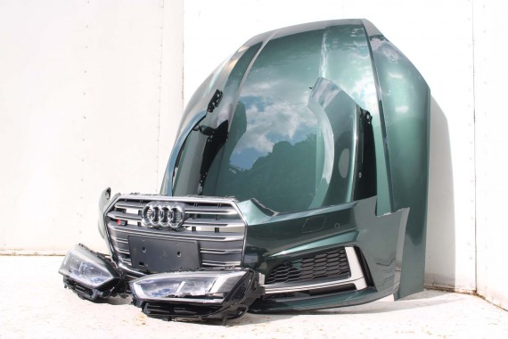 AUDI A5 S5 F5 PRZÓD LX6W maska błotnik pas przedni zderzak lampy 8W Q6Q6 ZIELONY wzmocnienie błotniki 8W6 3.0 TFSi 8W6941035E