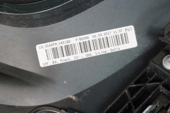 AUDI A5 S5 F5 PRZÓD LX6W maska błotnik pas przedni zderzak lampy 8W Q6Q6 ZIELONY wzmocnienie błotniki 8W6 3.0 TFSi 8W6941035E