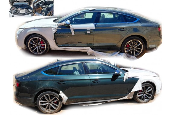 AUDI A5 S5 F5 PRZÓD LX6W maska błotnik pas przedni zderzak lampy 8W Q6Q6 ZIELONY wzmocnienie błotniki 8W6 3.0 TFSi 8W6941035E