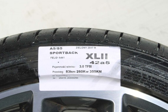 AUDI A4 A5 8W FELGI 19 cali 8W0601025DF KOŁA OPONY LATO felga 8.5J*19H2 ET32 opona Continental ContiSport 255/35/19 8W0601025DG