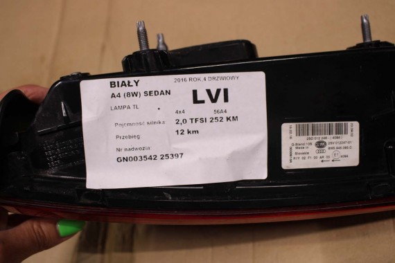 AUDI A4 8W SEDAN LAMPY LED TYLNE TYŁ 8W5945091C 8W5945092C 8W5945093C 8W5945094C 8W5 945 091 C lampa 8W B9 8W5945091B 8W5945092B