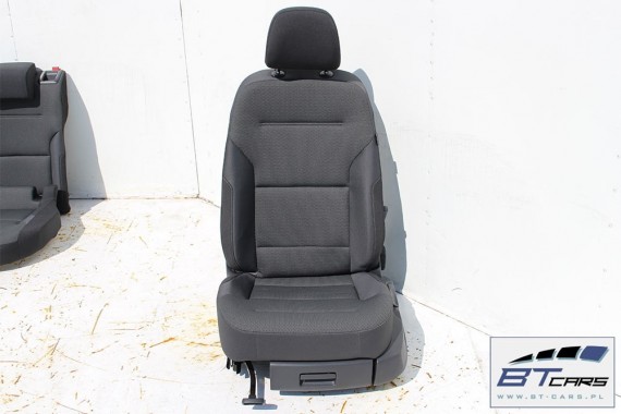 VW GOLF 7 VII KOMBI FOTELE KOMPLET FOTELI siedzeń siedzenia fotel tapicerka 5G 5G9 welur kolor czarny