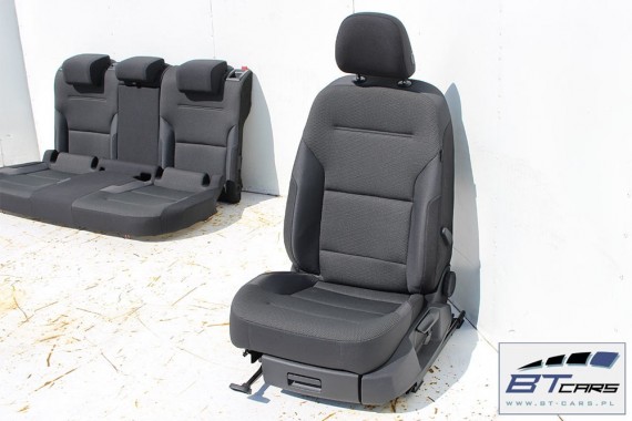 VW GOLF 7 VII KOMBI FOTELE KOMPLET FOTELI siedzeń siedzenia fotel tapicerka 5G 5G9 welur kolor czarny