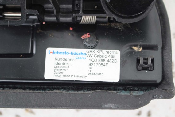 VW EOS MECHANIZM REGULACJA DACHU 1Q0825251AA 1Q0825307 1Q0825308 1Q0825300 1Q0825347 1Q0825348 1Q0825350D 1Q0825187J 1Q0825251AA
