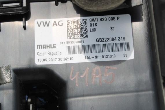 AUDI A4 A5 NAGRZEWNICA KLIMATYZACJI KLIMY 8W1820005P 8W1820005P 8W1820005P 8W1820005P 8W1820005P 8W1820005 8W1820005P 8W b9 f5