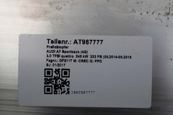 AUDI A7 BELKA ZDERZAKA TYŁ 4G8807309B 4G8 807 309 B wzmocnienie 4G8807309B 4G8807309B 4G8807309 4G8807309 4G8807309C 4G8807309B