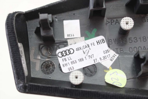 AUDI S4 S5 LISTWY OZDOBNE DEKORY LISTWA 8W1853190Q 8W1853189T 8W1863969G 8W0867409AB 8W0867410AB 7V7 CARBON 8W0867419G 8W0867420
